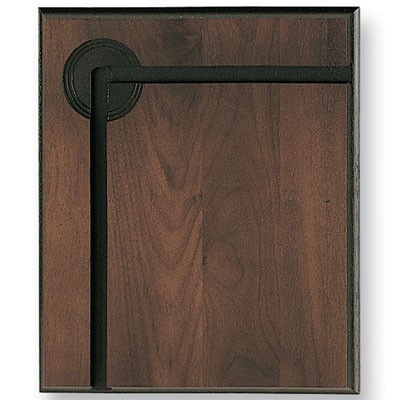 Walnut Black Edged Plaque w/Grooved Lines & 2" Insert Space (8"x10")