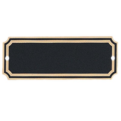 Brass Screened Plate w/Notched Corners & 2 Holes (1½" x 4")