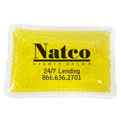 Rectangular Yellow Hot/Cold Pack w/Gel Beads