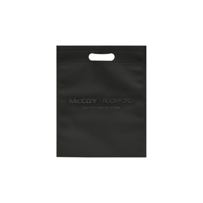 Non-Woven Black PP Merchandise Bag (10"x12")