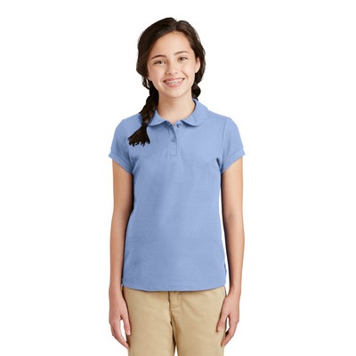 Port Authority® Girls Silk Touch™ Peter Pan Collar Polo.