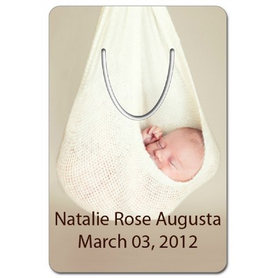 2 x 3 White Full Color Aluminum Book Mark