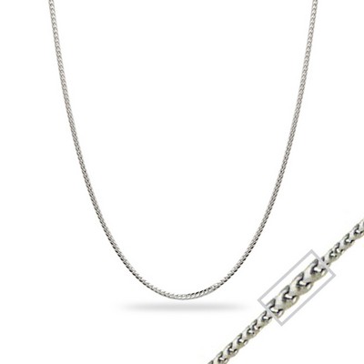 18" 14K White Gold Franco Chain Necklace - 3.3gm