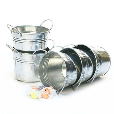 5" Galvanized Pail w/Side Handles