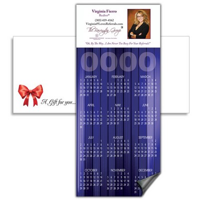 Magnetic Calendar with Envelope - Dark Blue