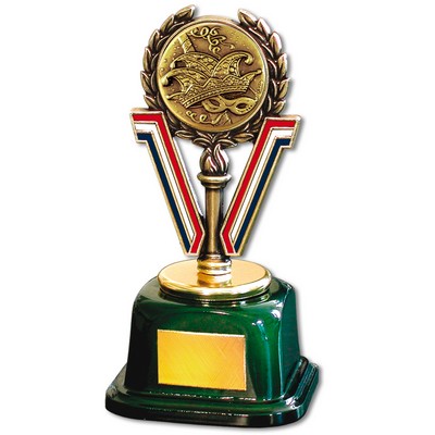 Stock 7" Trophy with 2" Carnival and Engraving Plate