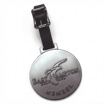 3" Nickel Silver Bag Tag