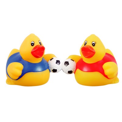 Rubber Soccer Player Duck© Toy