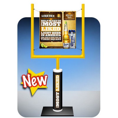 Goal Post Football Display Mini (50" x 22") With Hanging Sign