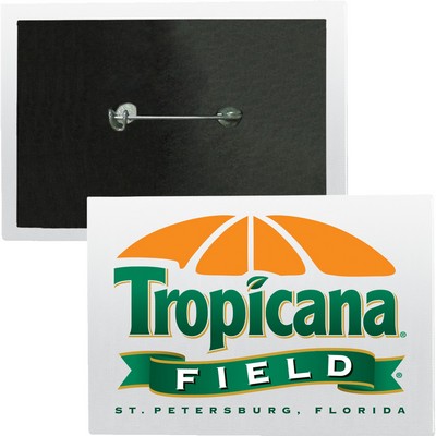 2-1/2" x 3-1/2" Rectangle Safety Button