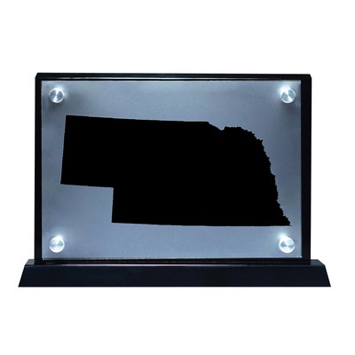 Floating Nebraska Map Shape Award