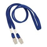Flat Budget Lanyard, Double Bulldog Clip