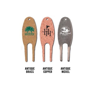 Oval Printed Metal Divot Tool