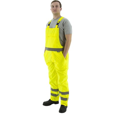 Majestic 75-2353 Hi-Viz Waterproof Bib Overall, ANSI E
