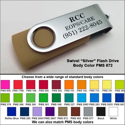 Swivel Flash Drive - 1 GB Memory - Body PMS 872