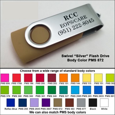Swivel Flash Drive - 16 GB Memory - Body PMS 872