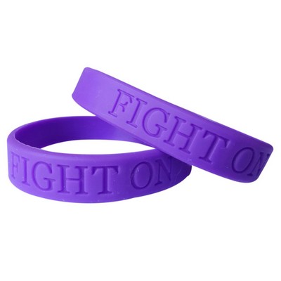 1/2" Debossed Silicone Wristband