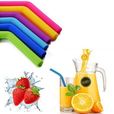 Curved Silicone Juice Straw