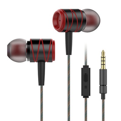 Metal Bass Stereo Built-in Microphone Earbuds