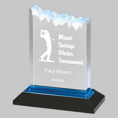 5" x 7" Blue Frosted Impress Acrylic Award
