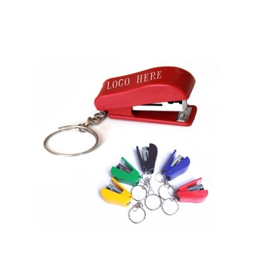 Mini Keychain Stapler Plastic Portable