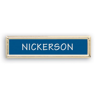 Metal Framed Badge (.5"X2.5") (Laser engraved logo and personalization)
