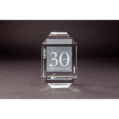 Faberge Crystal Award (2 1/4 x 2 1/4 x 3 1/2")