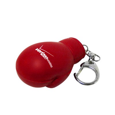 3"x2"x2" Black Promotional Boxing Glove Keychain