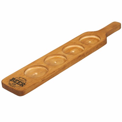 Wood Beer Flight Paddle