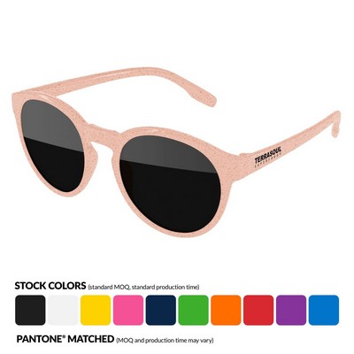 Wheat Vicky Sunglasses With /1 Color Imprint