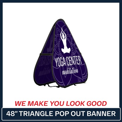 48" - Triangle Pop-Out Banner - 2 Sides Printed Full Color