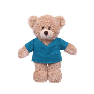 Soft Plush Tan Bear in Scrub Shirt