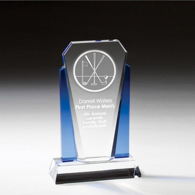 Optical Shield Shape Crystal Award (8 ¼" x 5 ¼")