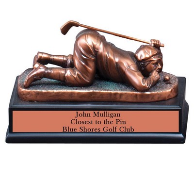 Bronze Electroplated Comedy Male Trophy (6" x 3 ½")