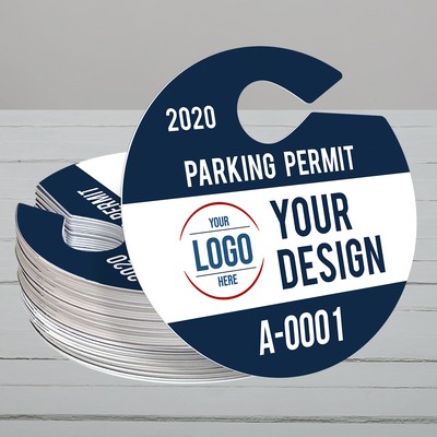 Circle Hang Tag Parking Permit - 5" x 5"