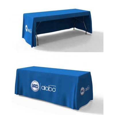 Heavy Duty Tablecloth FITTED 3 Side 8' WRINKLE FREE 250g