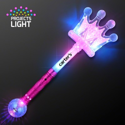 17.2" Light Up Toy Crown Wand - PRINTED