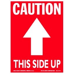 Caution This Side Up Labels - 3" x 4"