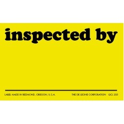 Inspected By Matte Paper Labels - 2.5" x 4"