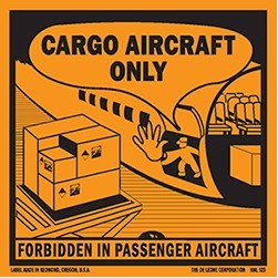 Cargo Aircraft Only, Handling Paper Labels - 4.5" x 4.5"