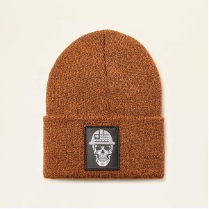 Ariat® Men's Athletic Orange & Dark Brown Rebar® Roughneck™ Watch Cap