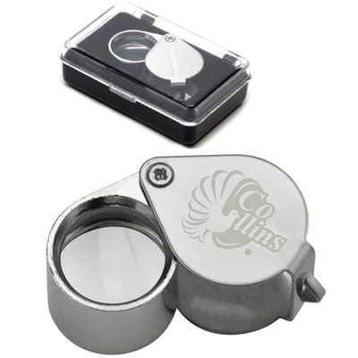 10 x 18 Mm Chrome Round Body Jewelers Loupe in Plastic Storage Box