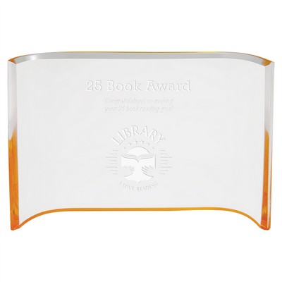 Gold Acrylic Crescent Award (5"x7")