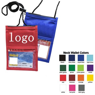 Neck Wallet Convention Badge Bag Holder