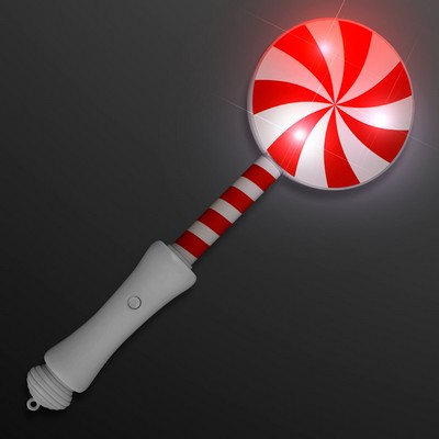 Blinky Peppermint Lollipop Wand 9.25" - BLANK