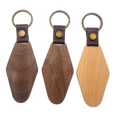Motel Wood Keychain w/ Strap