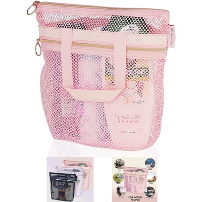 Mesh Shower Caddy 10.2 x 9.9" Quick Dry Shower Bag