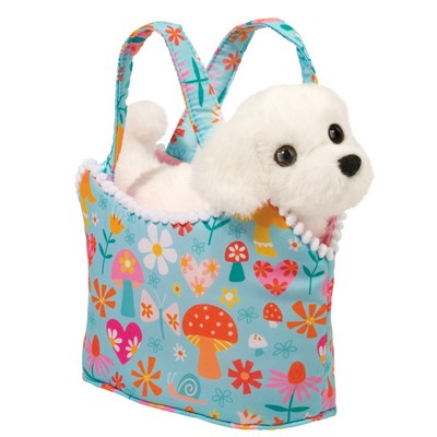 Retro Chic Sassy Pet Sak w/Bichon Frise Stuffed Animal