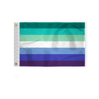 12''x18'' 1ply Nylon Gay Men Pride Flag
