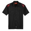 Dickie's® Men's Performance Short Sleeve Team Shirt - Black/English Red